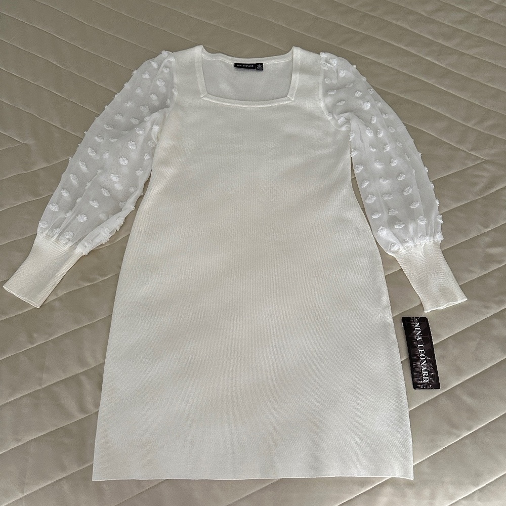 Nina Leonard Sweater Dress - Size L - NWT
